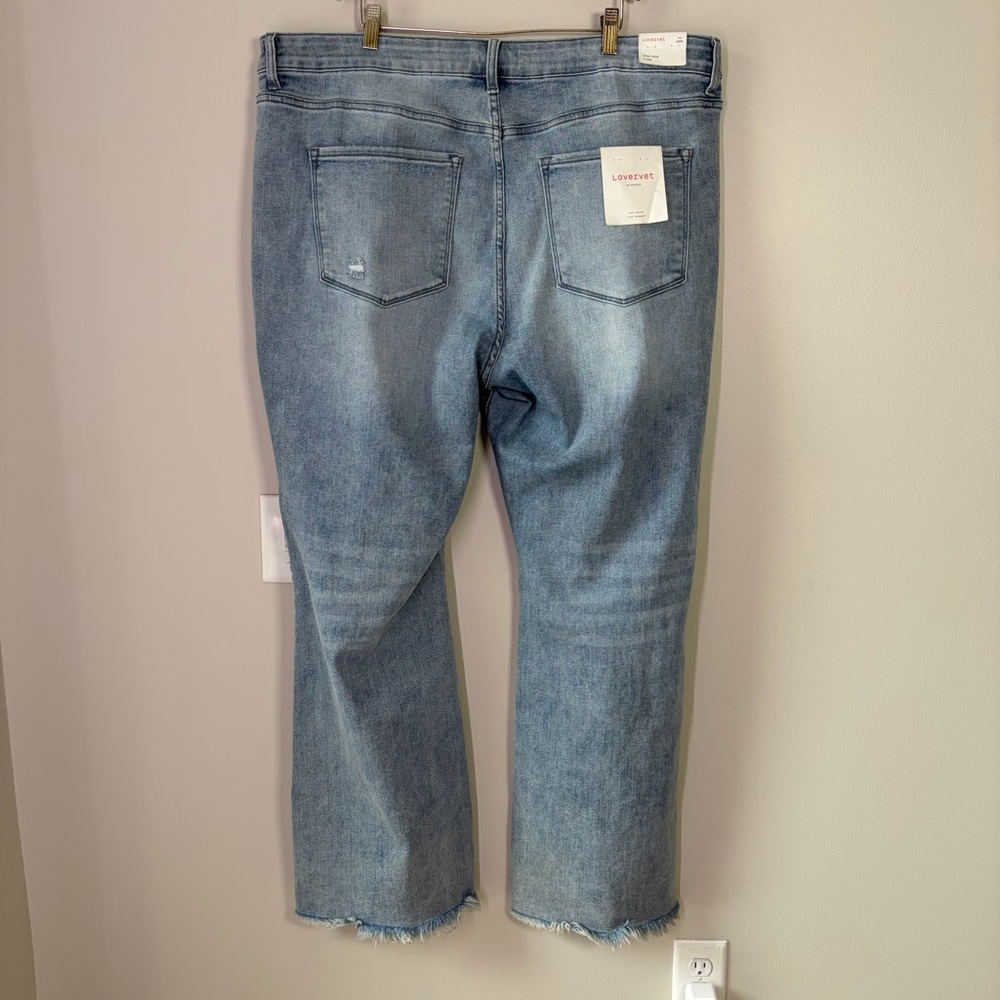 Lovervet Vervet Light Wash High Rise Flare Jeans Premium Stretch Denim - Picture 3 of 14